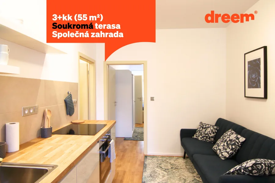 Byt 3+kk v ulici Purkrabská se soukromou terasou a společnou zahradou
